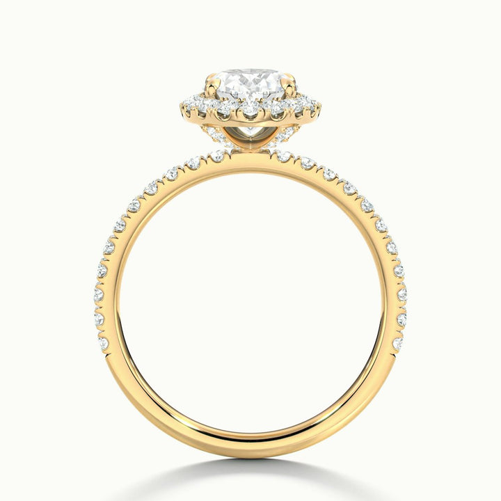 2.0CT Oval Cut Diamond Moissanite Halo Engagement Ring