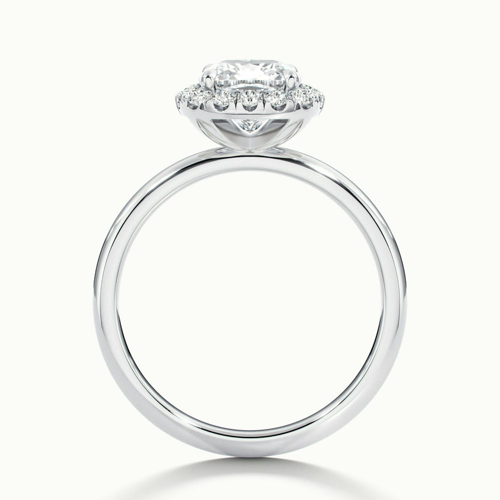 1.50CT Cushion Cut Halo Diamond Moissanite Engagement Ring