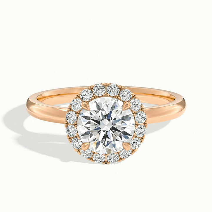 1.50CT Round Cut Diamond Moissanite Halo Engagement Ring