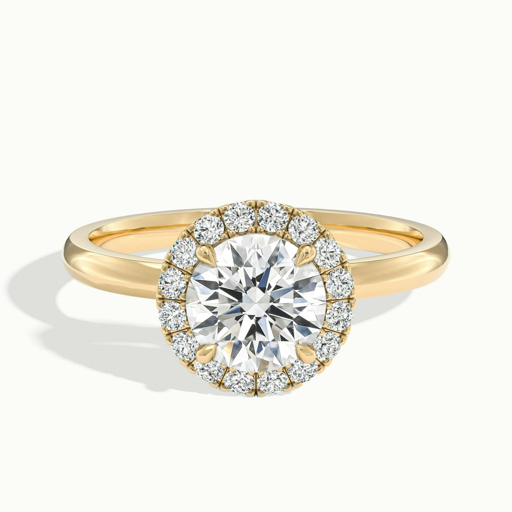 1.50CT Round Cut Diamond Moissanite Halo Engagement Ring