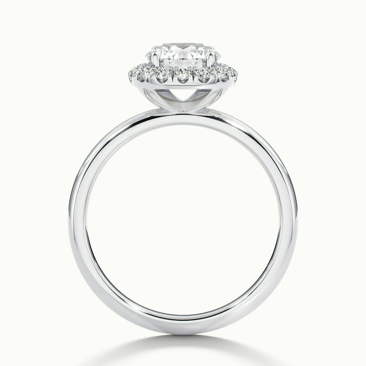 1.50CT Round Cut Diamond Squire Halo Moissanite Engagement Ring