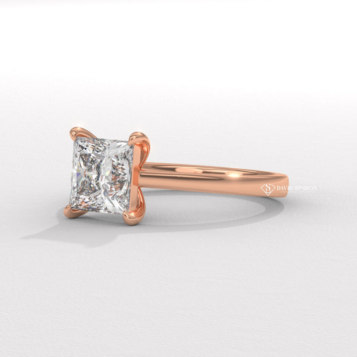 1.50CT-2.50CT Princess Moissanite Solitaire Diamond Engagement Ring