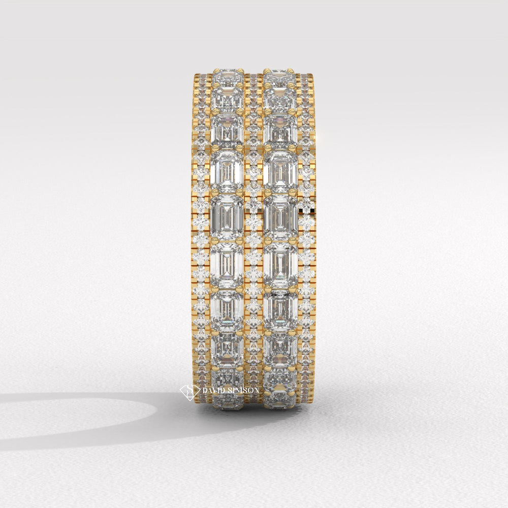Mixed Cut Eternity Band
Alternating Diamond Band
Baguette Round Ring
Moissanite Statement Ring