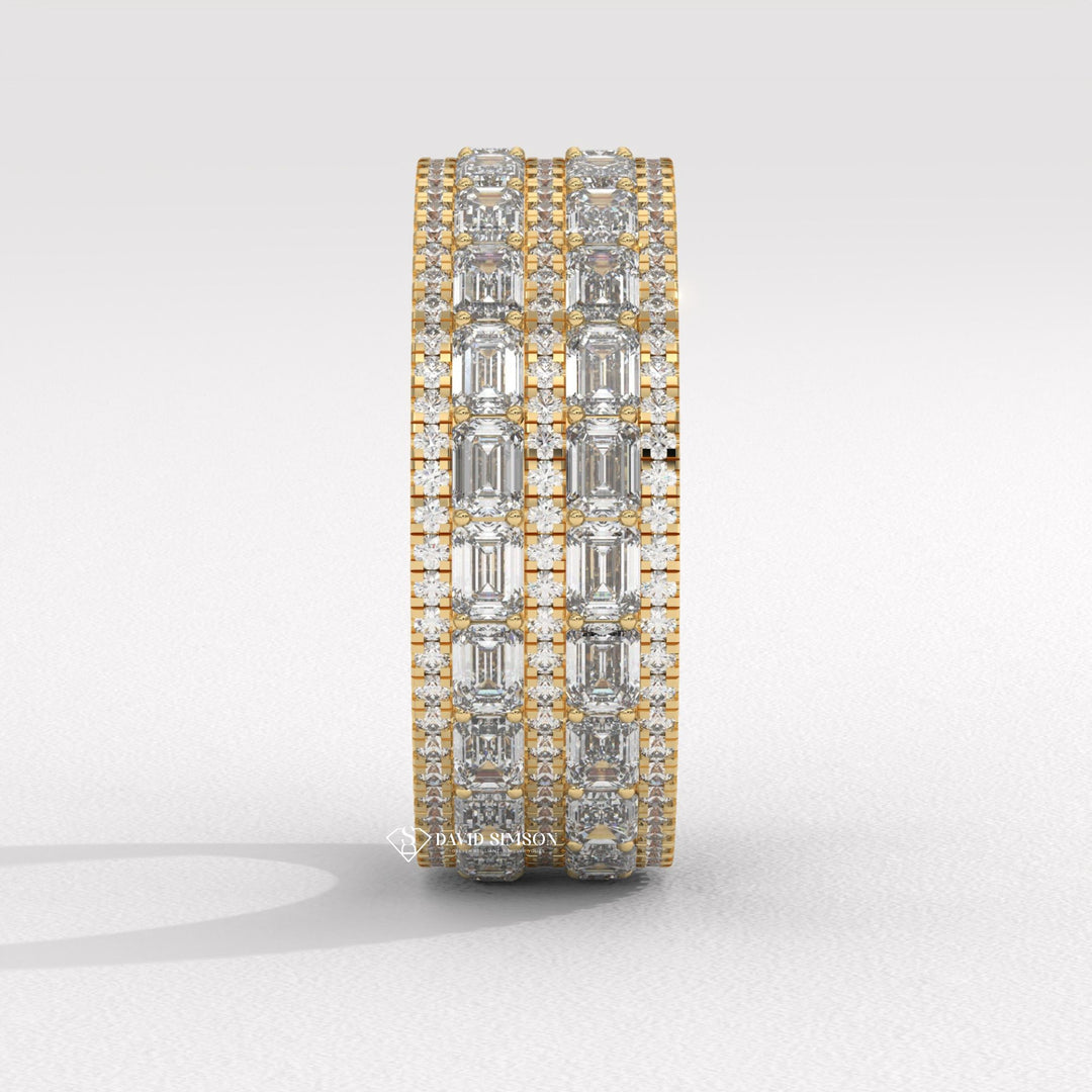 Mixed Cut Eternity Band
Alternating Diamond Band
Baguette Round Ring
Moissanite Statement Ring