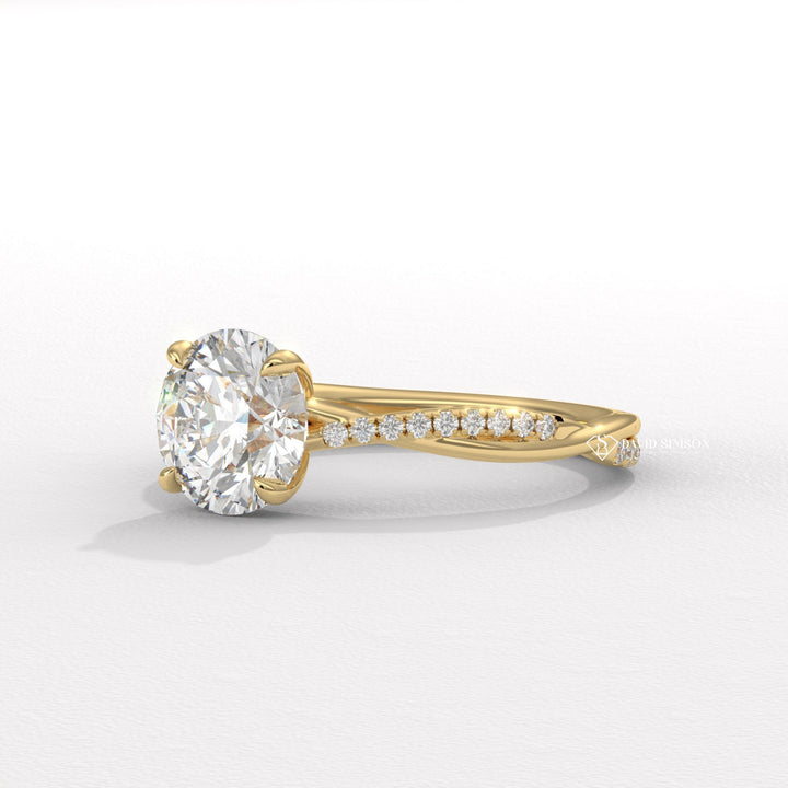 1.0CT-3.0CT Round Moissanite Infinity Diamond Engagement Ring