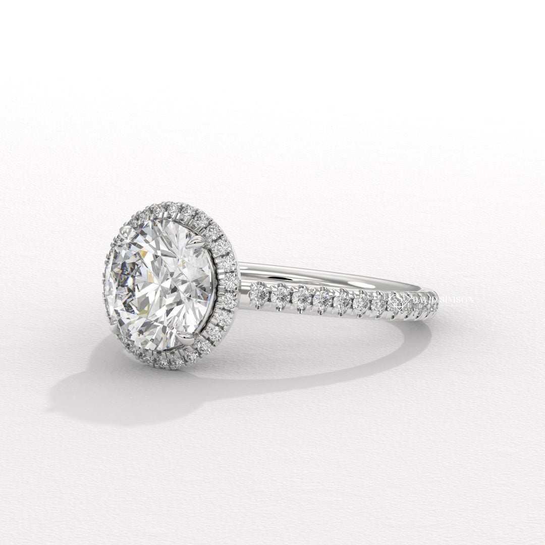  Round custom diamond engagement ring, Round affordable diamond engagement ring, Round luxury diamond engagement ring, Round discount diamond engagement ring