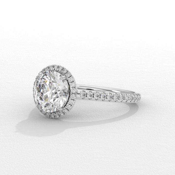  Round custom diamond engagement ring, Round affordable diamond engagement ring, Round luxury diamond engagement ring, Round discount diamond engagement ring