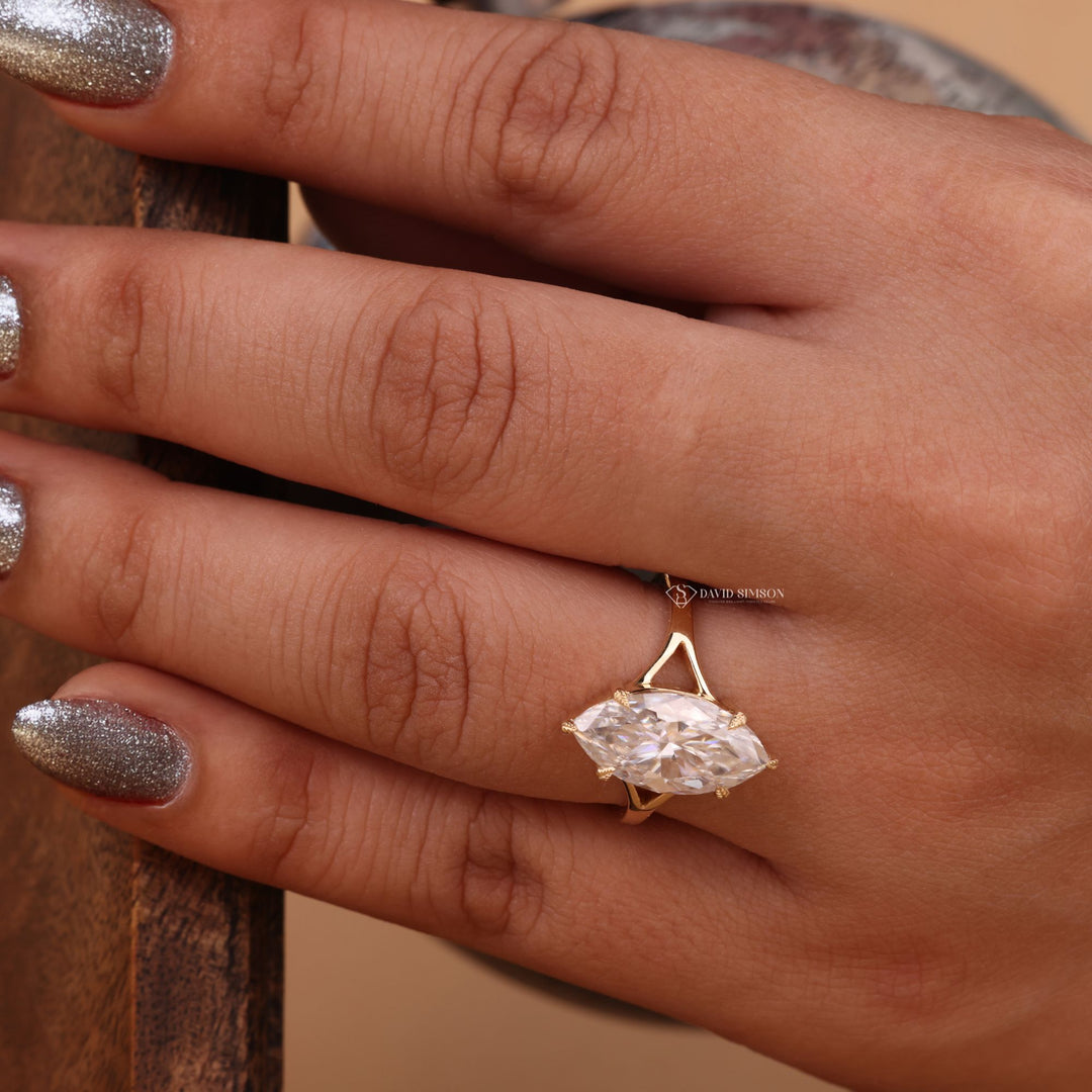 Split Shank Engagement Ring
3 Carat Marquise Ring
4 Carat Moissanite Ring
Marquise Cut Wedding Ring