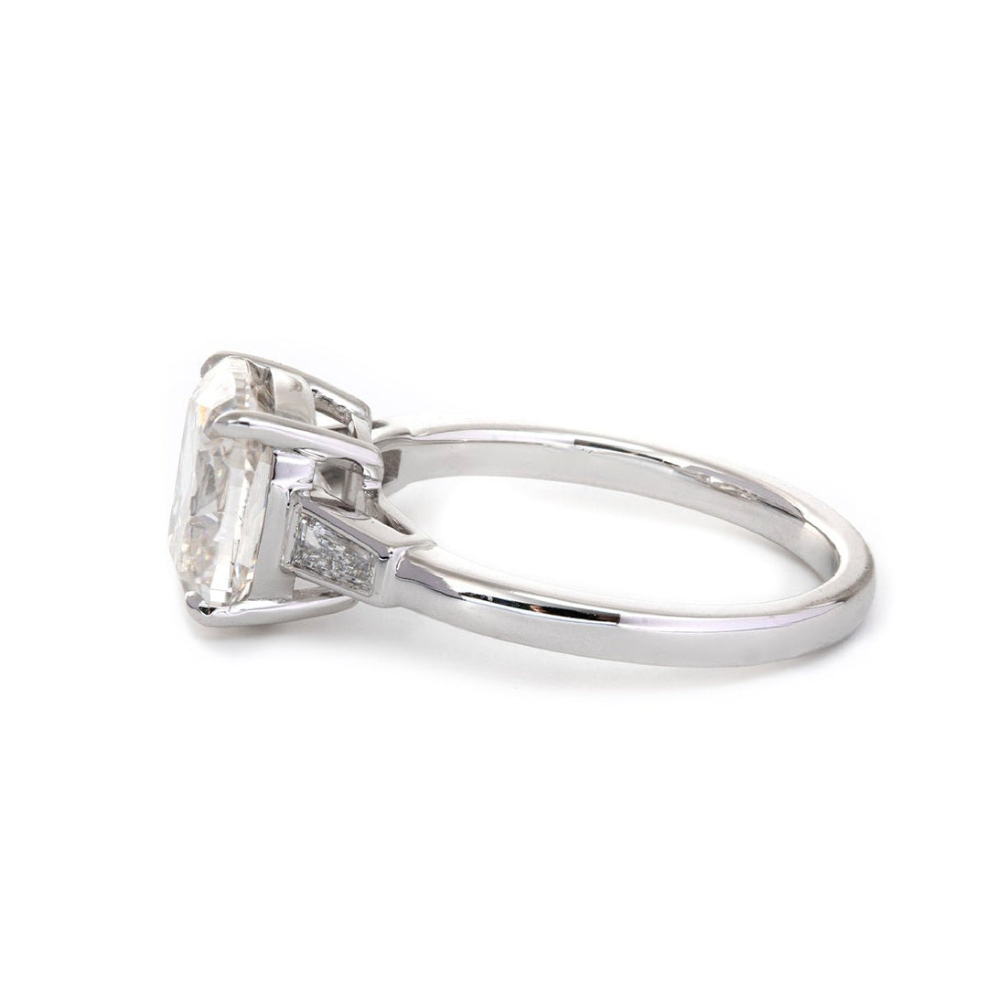 IGI Certified Old Mine Diamond Ring3ct Antique Cushion Diamond TrilogyThree Stone Old Mine Cut SettingCustom Old Mine Cushion Engagement Ring
