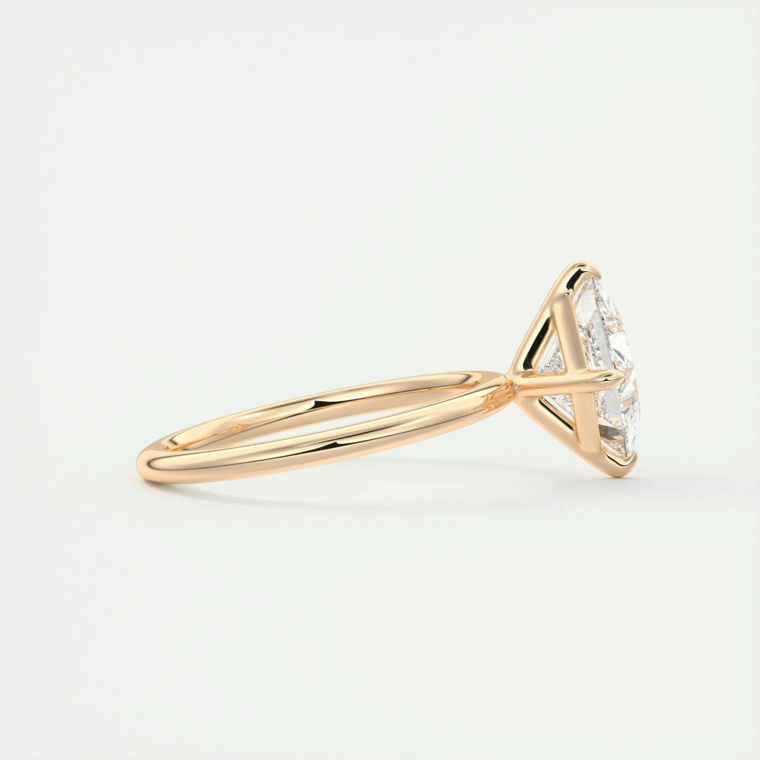 2.08CT Princess Cut Solitaire Moissanite Diamond Engagement Ring
