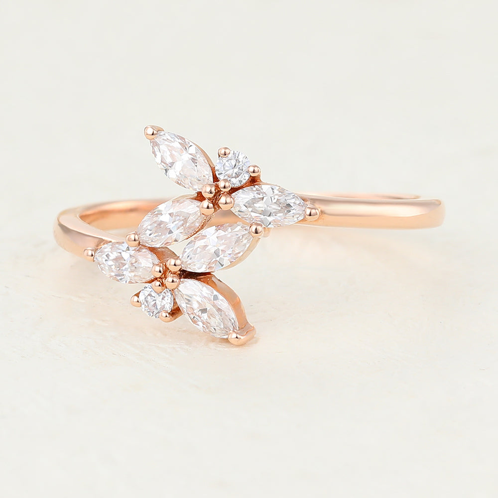 marquise-round-shaped-moissanite-art-deco-wedding-band