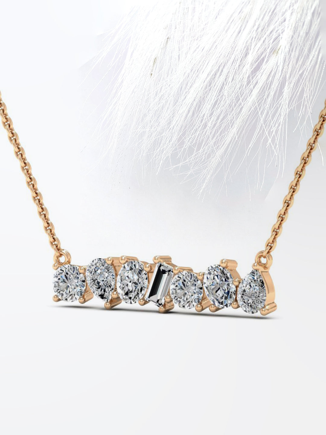 Mixed Shape Moissanite Diamond Necklace for Women