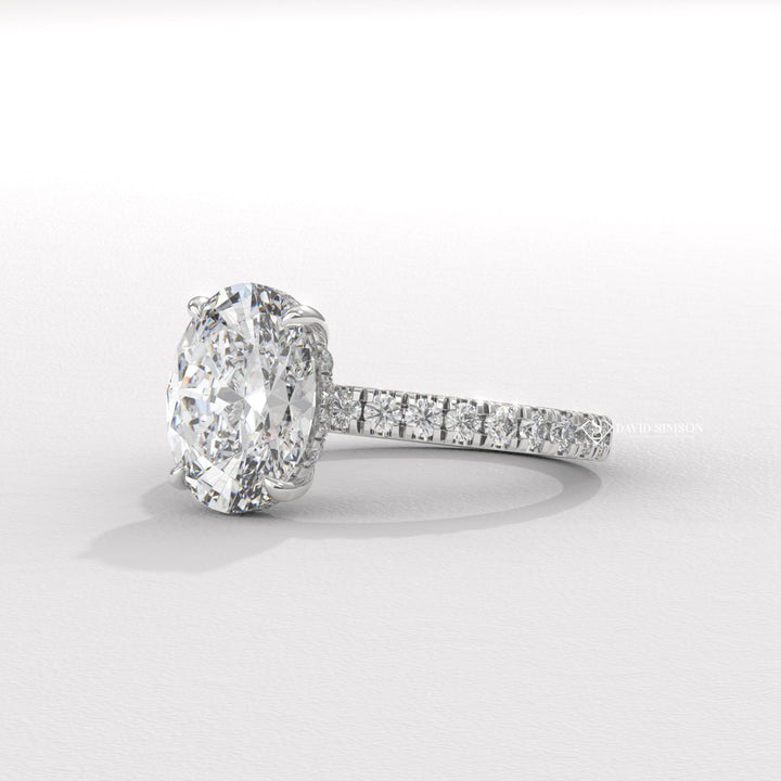 Best metal for pave rings, Oval cut pave diamond rings, How to choose a pave ring, Pave rings for men, Princess cut pave engagement ring, Hidden halo pave engagement rings,