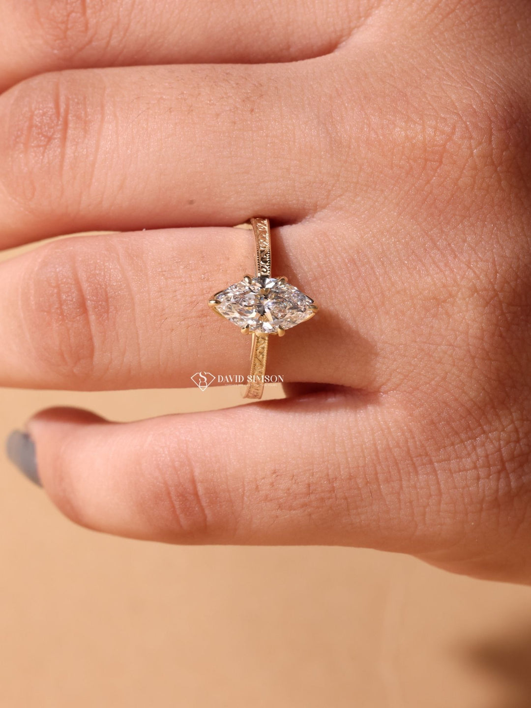 2.50CT-3.50CT Marquise Cut Moissanite Diamond Vintage Pave Engagement Ring