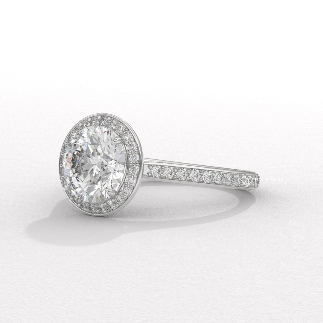 Round handmade engagement ring, Round customized engagement ring, Round made-to-order engagement ring, Round personalized engagement ring, Round exclusive engagement ring, 