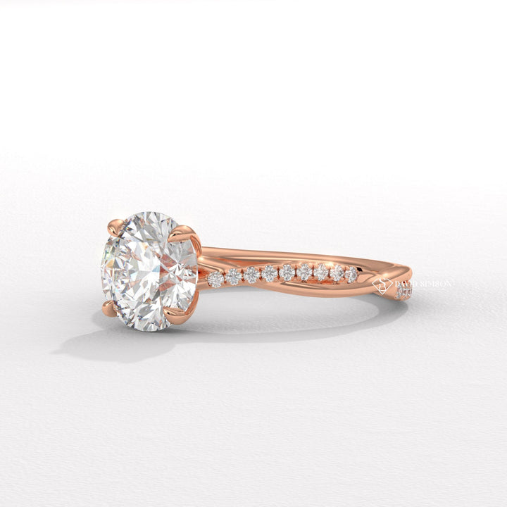 1.0CT-3.0CT Round Moissanite Infinity Diamond Engagement Ring