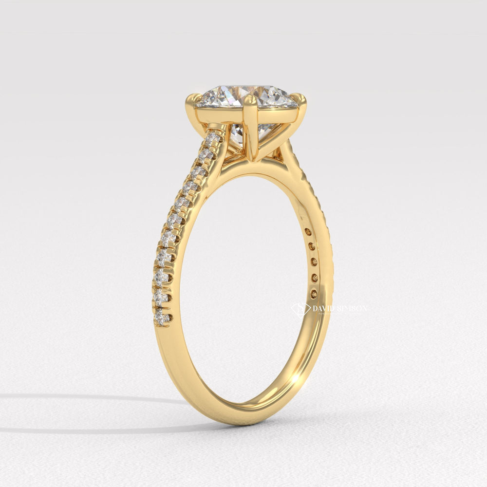 Round online diamond engagement ring, Round local diamond engagement ring, Round handmade diamond engagement ring, Round custom diamond engagement ring