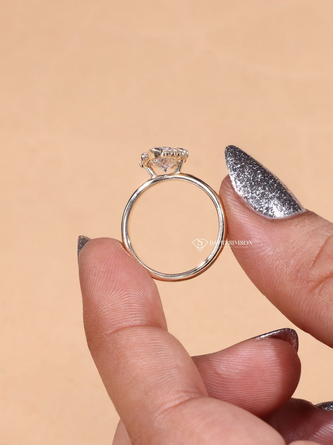 2.0CT-3.0CT Marquise Cut Moissanite Vintage Cluster Diamond Engagement Ring