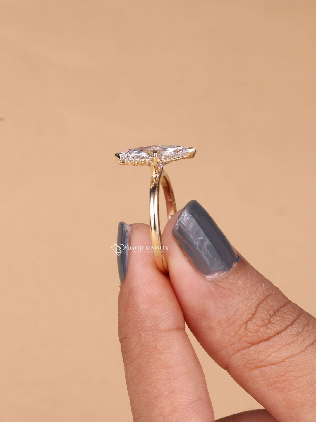 2.0CT-3.0CT Marquise Cut Moissanite Vintage Cluster Diamond Engagement Ring