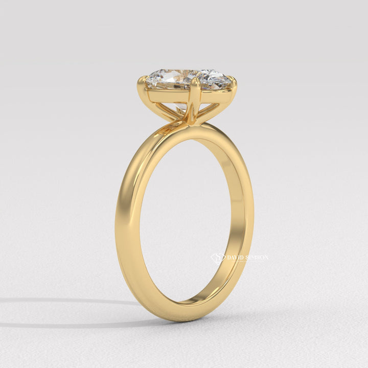 2.50CT-3.50CT Oval Moissanite Diamond Solitaire Engagement Ring