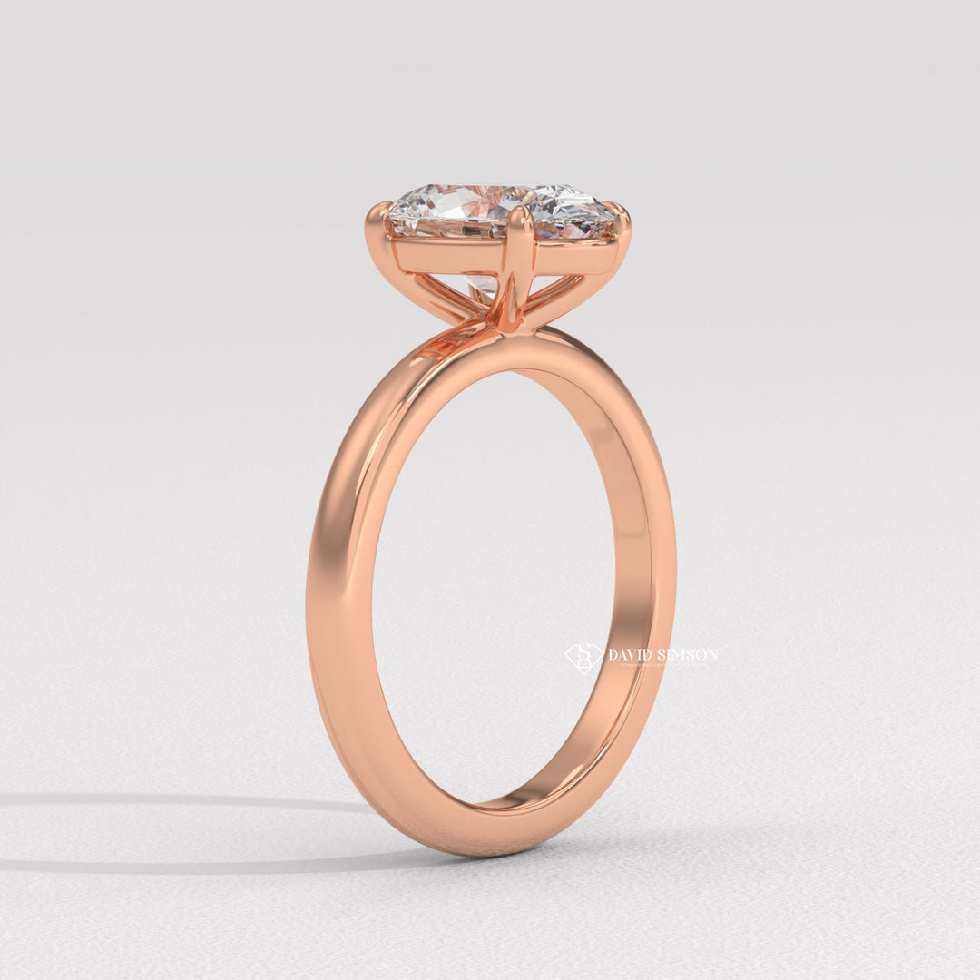 2.50CT-3.50CT Oval Moissanite Diamond Solitaire Engagement Ring