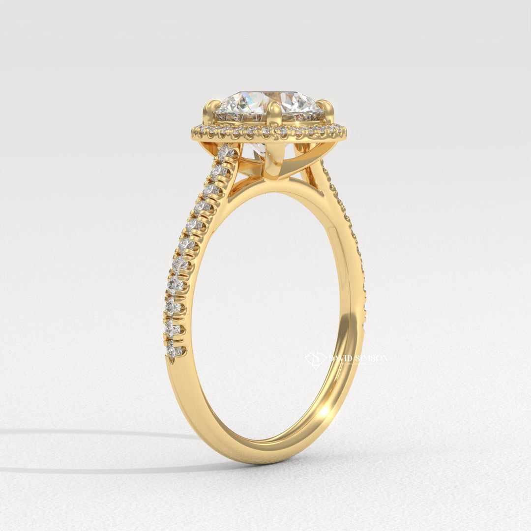 Cushion halo engagement ring, Cushion pave engagement ring, Cushion vintage engagement ring, Cushion classic engagement ring, Cushion modern engagement ring,