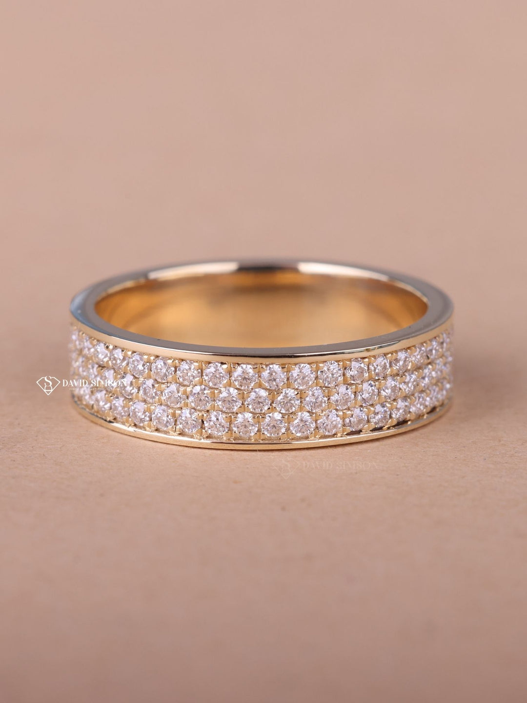 5mm Round Cut Moissanite Men's Diamond Wedding Band