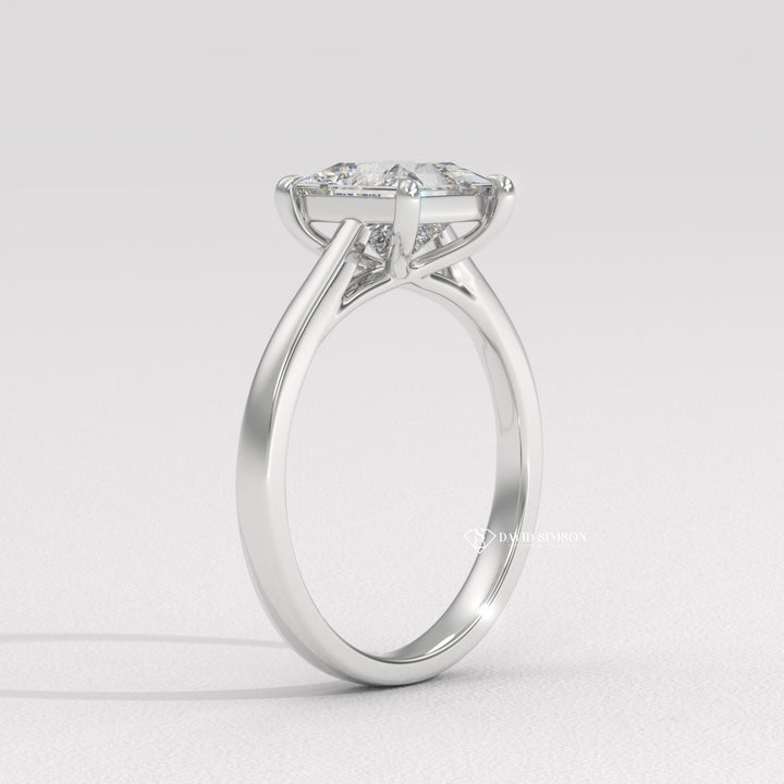 1.50CT-2.50CT Princess Moissanite Solitaire Diamond Engagement Ring