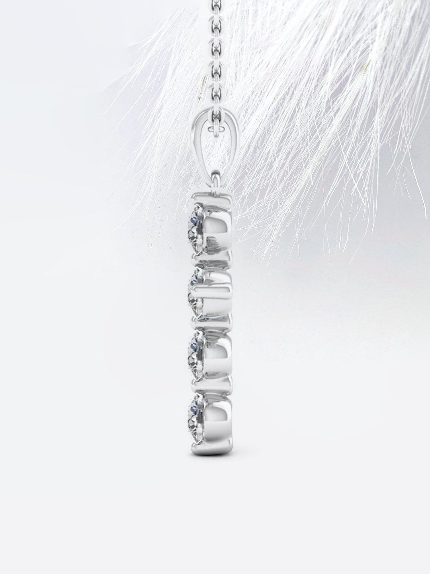 0.66 ct Ladies Round Cut Diamond Engagement Ring New in 14 kt White Go 0.66 Carat Petite Curving Round Cut Diamond Engagement Ring (G