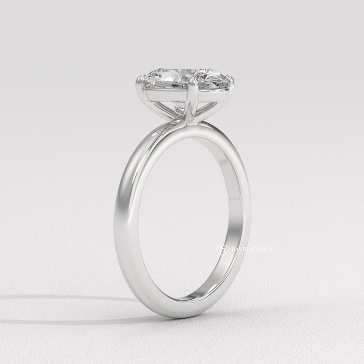 2.50CT-3.50CT Oval Moissanite Diamond Solitaire Engagement Ring