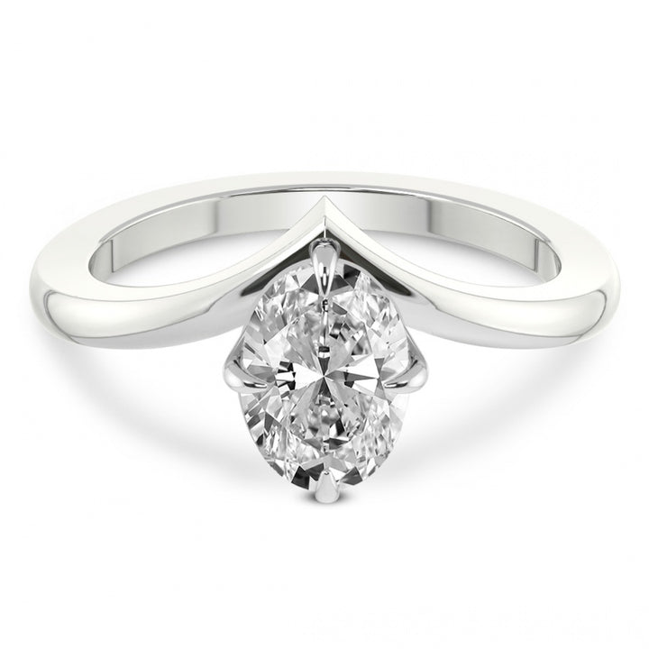 1.50CT Oval Cut Moissanite Solitaire Diamond Engagement Ring