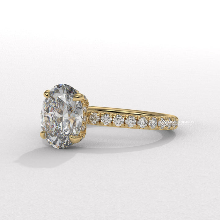 Halo diamond engagement ring, Solitaire diamond engagement ring, Unique diamond engagement ring, Custom diamond engagement ring, 