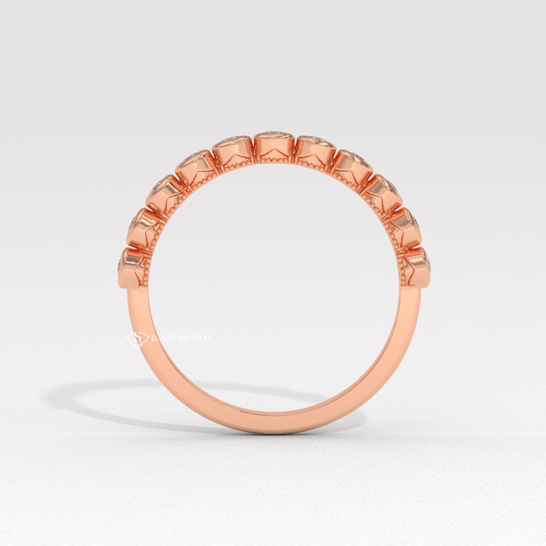 Alternating Bezel Band
Open Space Ring
Contemporary Jewelry
Bridal Bubble Band
