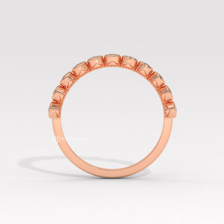 Alternating Bezel Band
Open Space Ring
Contemporary Jewelry
Bridal Bubble Band