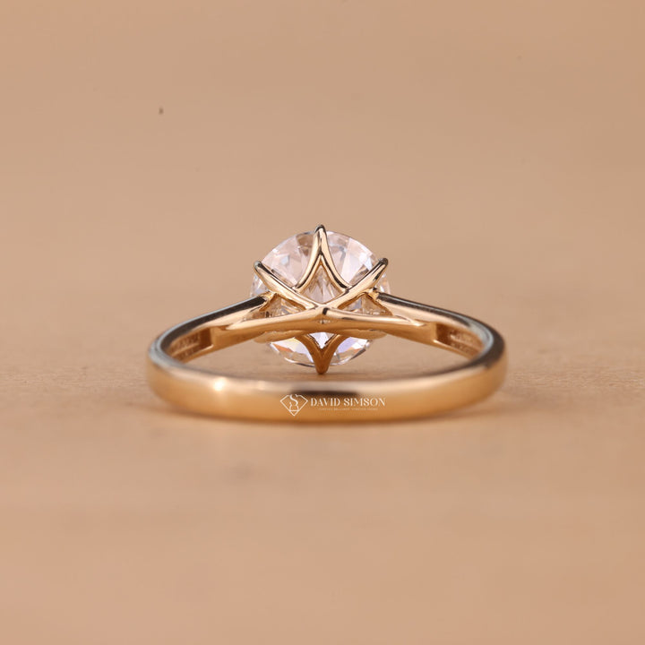 Rose Gold Moissanite Ring
Elegant Solitaire Ring
Classic Cathedral Setting
Round Moissanite Jewelry