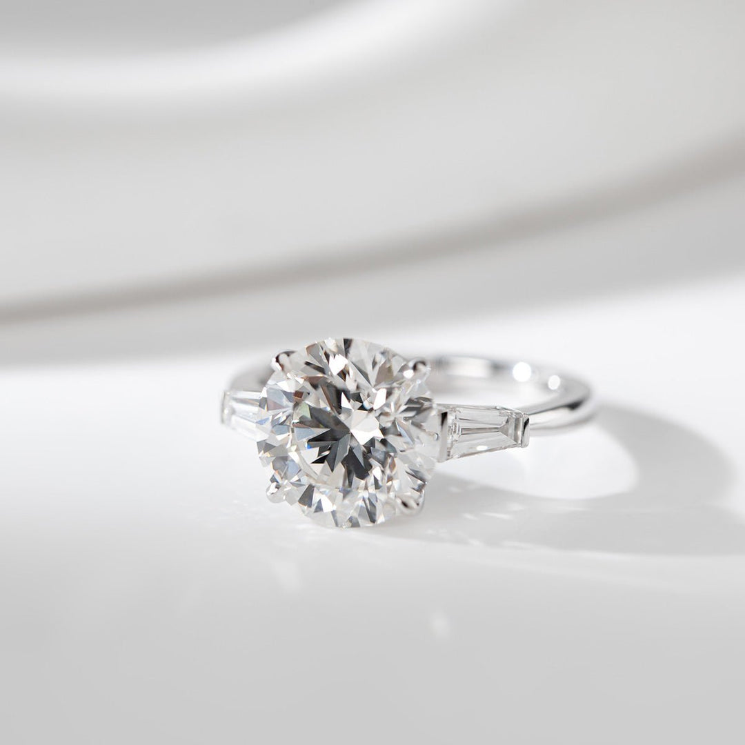 5 Carat Vintage Round Diamond RingLarge Old European Cut Engagement Ring4.5ct OEC Lab Grown Diamond