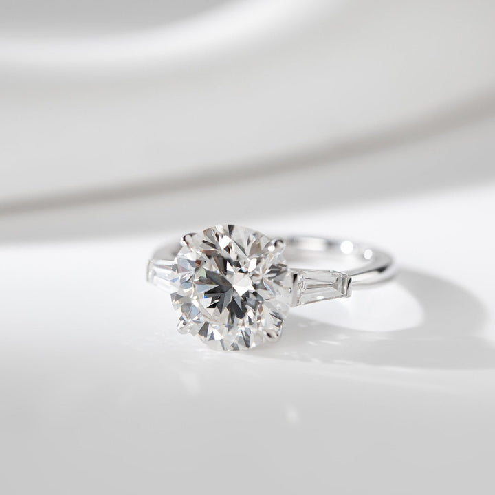 5 Carat Vintage Round Diamond RingLarge Old European Cut Engagement Ring4.5ct OEC Lab Grown Diamond
