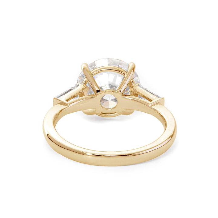 Old European Cut with Tapered Baguettes5ct Vintage Round Diamond TrilogyCustom Old European Cut Ring