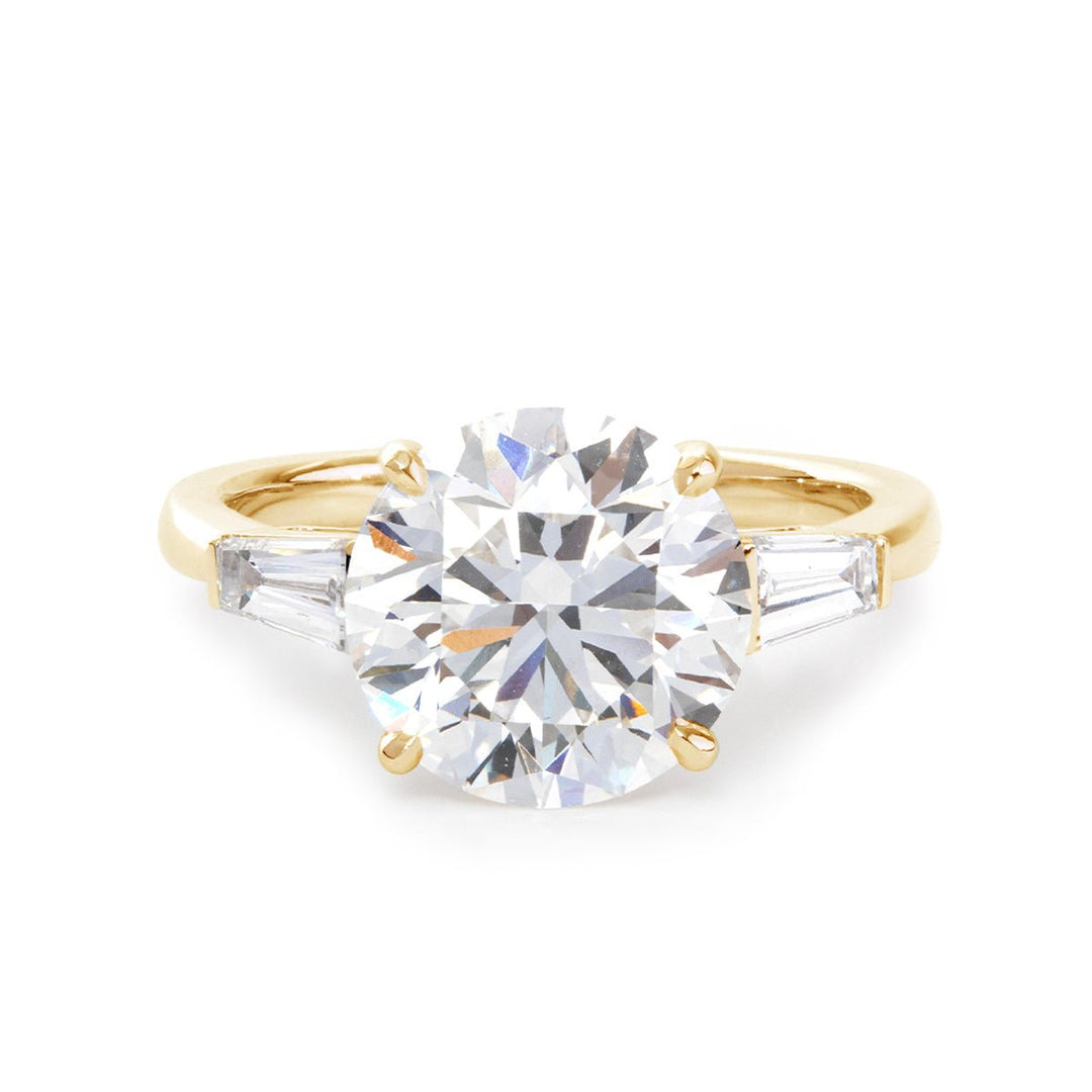 5ct Old European Cut Diamond PriceOEC Diamond with Side StonesHigh Carat Antique Round Engagement Ring