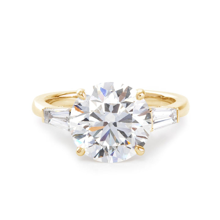 5ct Old European Cut Diamond PriceOEC Diamond with Side StonesHigh Carat Antique Round Engagement Ring