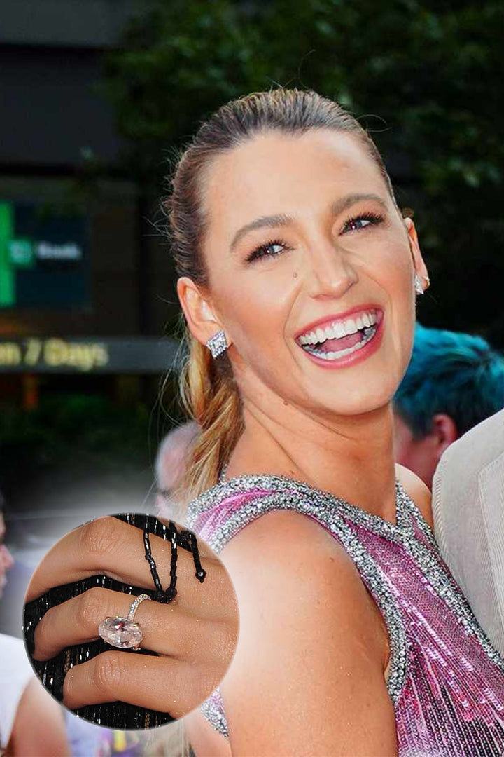 12CT Oval-Cut Light Pink Oval Diamond Blake Lively Engagement Ring