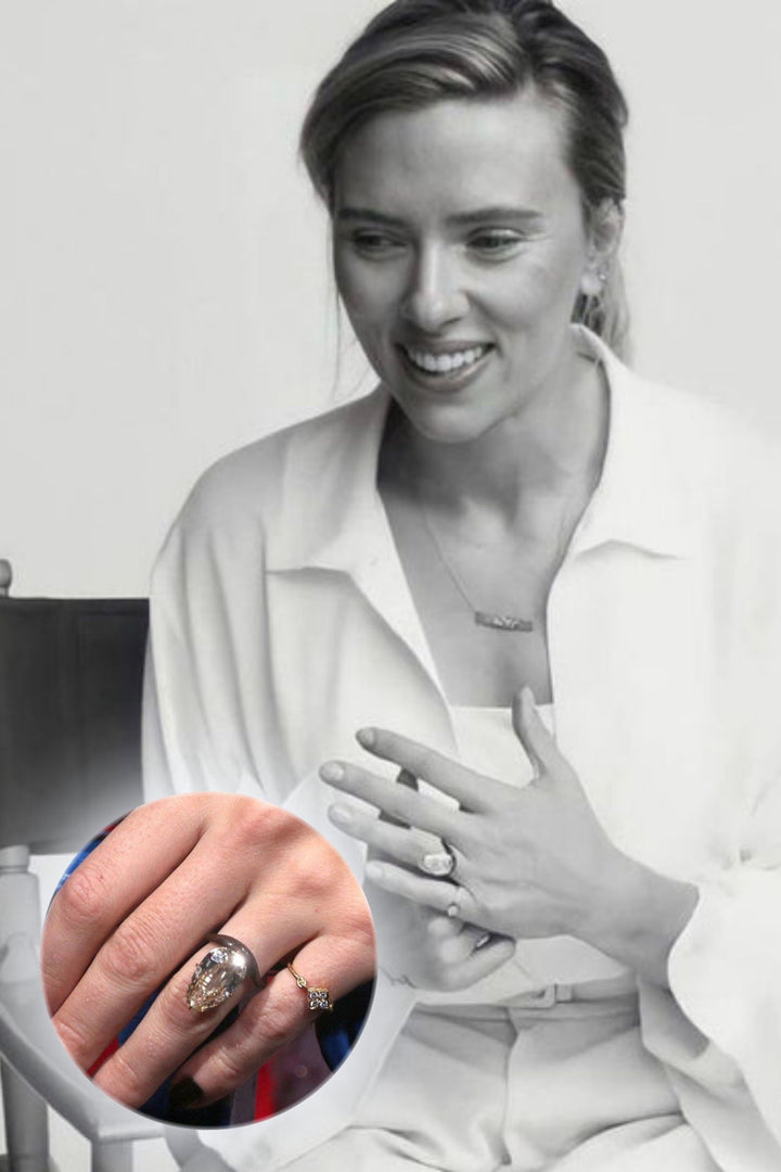 3.75CT Oval Cut Diamond Scarlett Johansson Inspired Engagement Ring