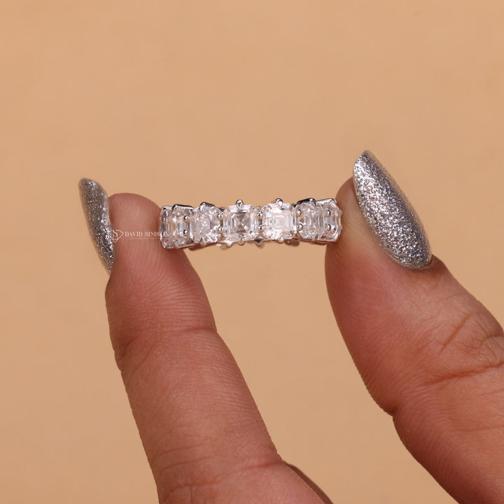 Asscher Cut Moissanite Band
Full Eternity Moissanite Ring
Asscher Cut Diamond Simulant
