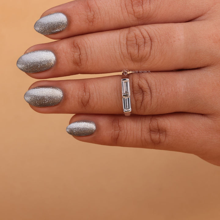 Step Cut Moissanite Ring
D Color VVS1 Moissanite Band
Lab Created Baguette Ring
Parallel Baguette Moissanite Band
