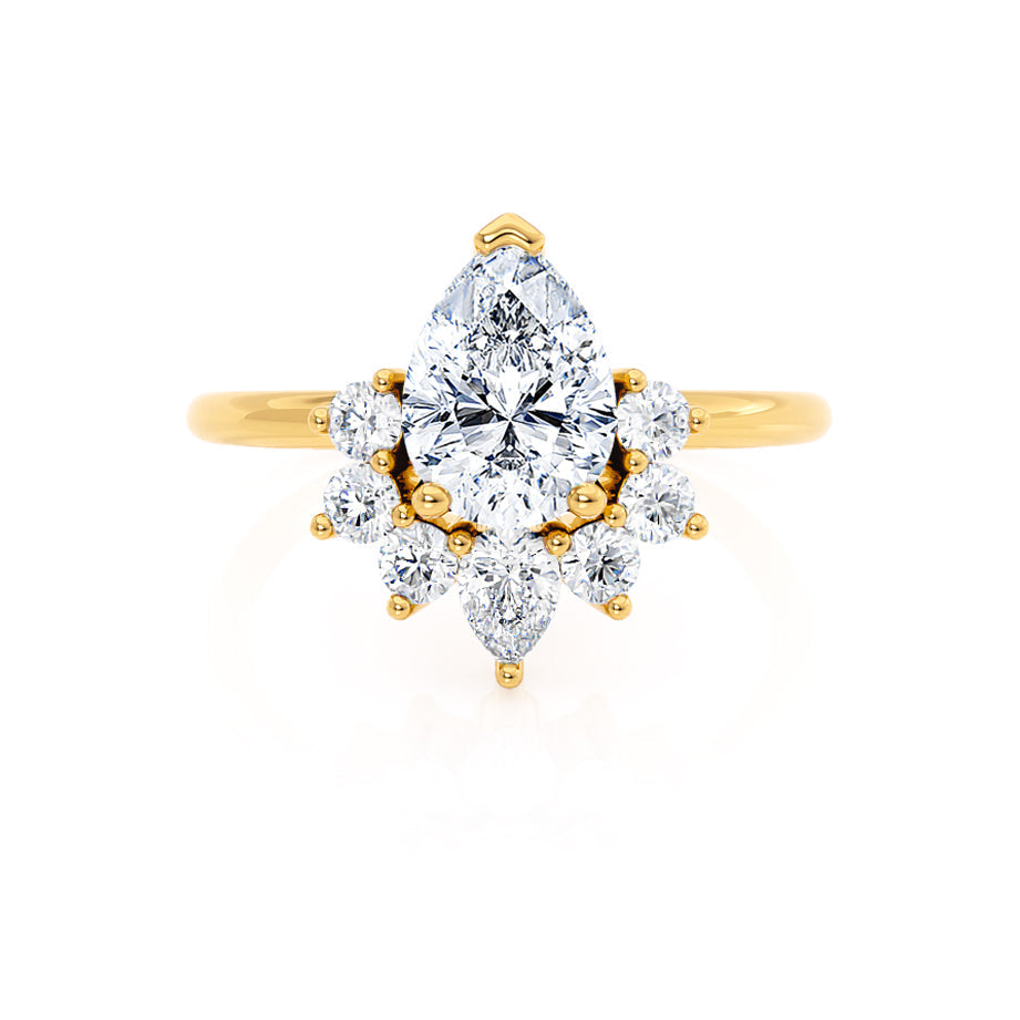 pear-shaped-moissanite-cluster-style-engagement-ring