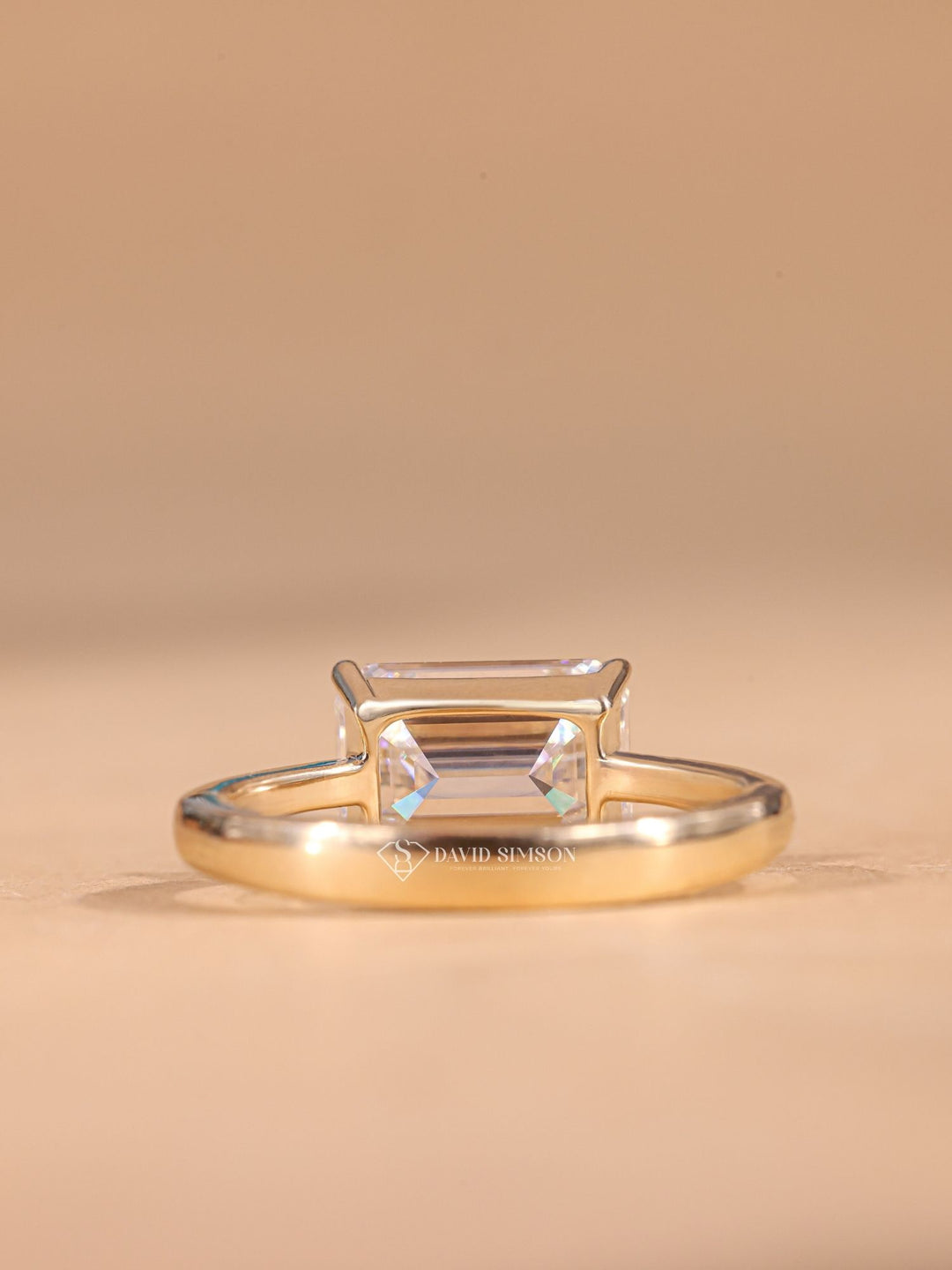 Buy oval East-West diamond ring, Emerald cut East-West diamond ring, Exclusive East-West diamond rings, GIA certified East-West rings, East-West engagement rings under $2000, Buy East-West ring with matching band, 