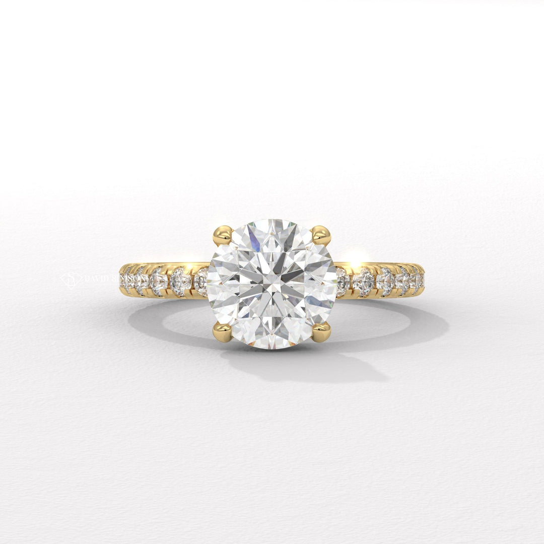 Best pave engagement rings, Classic pave diamond rings, Affordable pave engagement rings, Pave diamond ring in white gold,