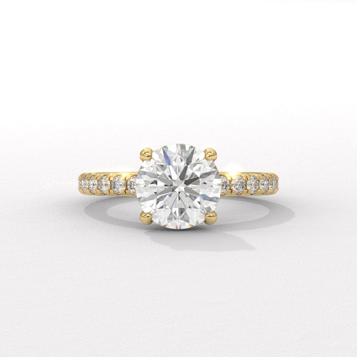 Best pave engagement rings, Classic pave diamond rings, Affordable pave engagement rings, Pave diamond ring in white gold,