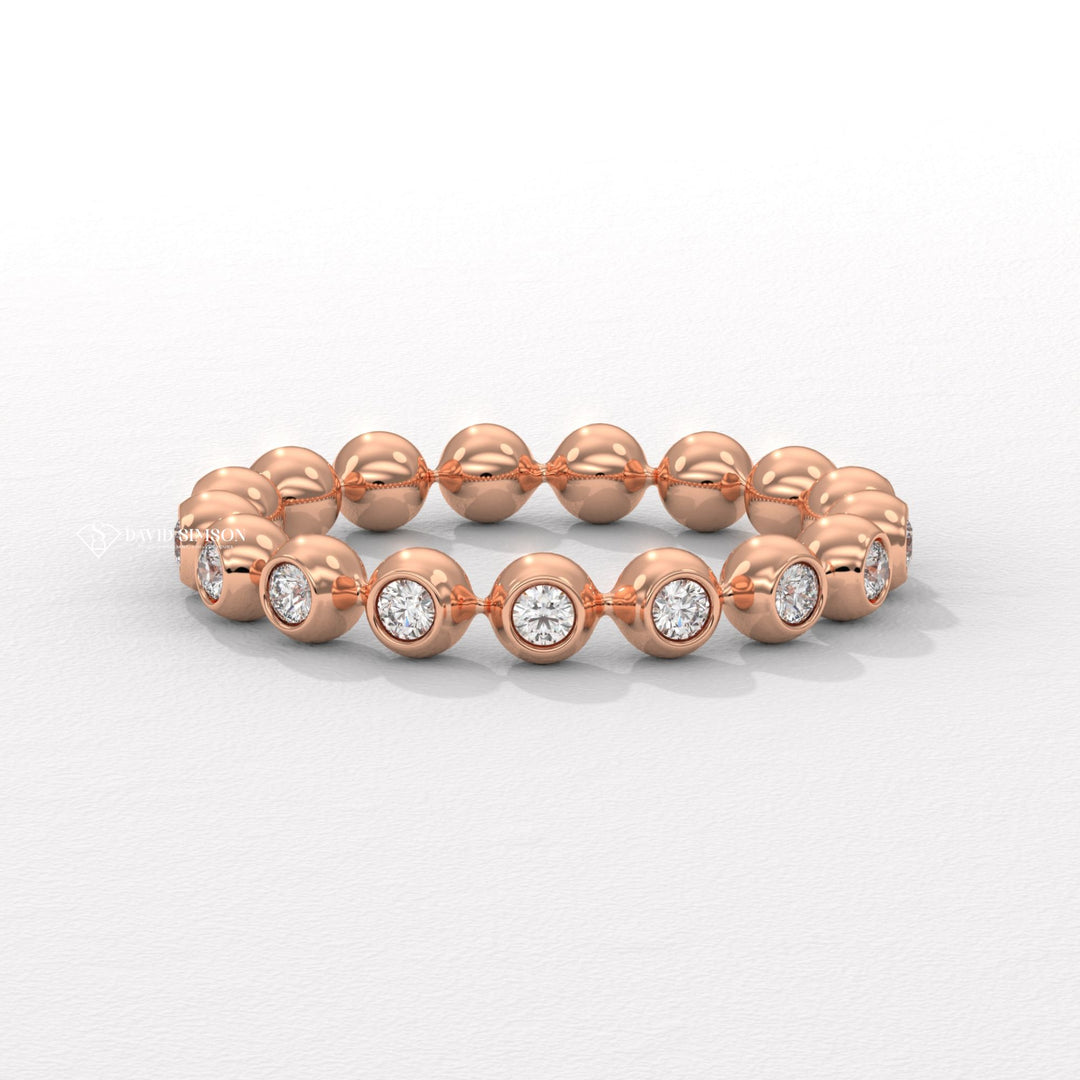 Bezel Eternity Band
Dot Dash Ring
Bubble Stacking Ring
Moissanite Bezel Ring