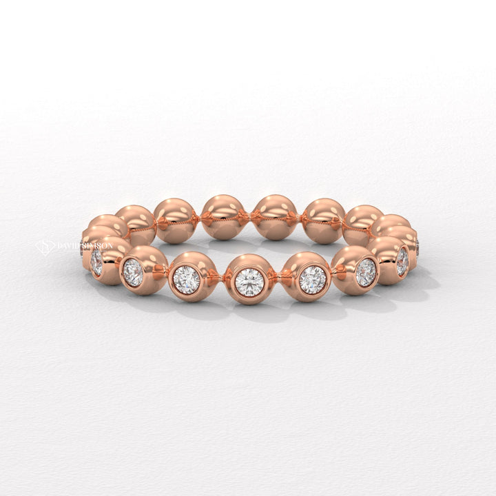 Bezel Eternity Band
Dot Dash Ring
Bubble Stacking Ring
Moissanite Bezel Ring